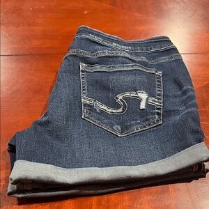 Silver Womens Jean short